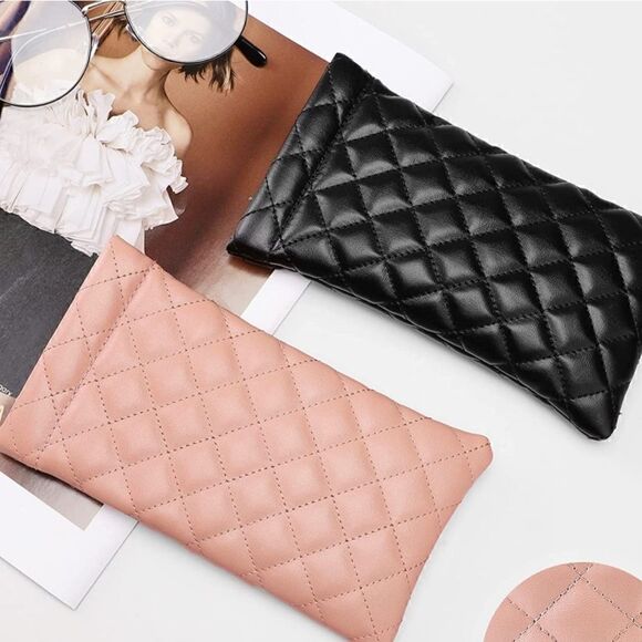 Accessories - Quilted Black and Pink Sunglasses Case - 2 pack